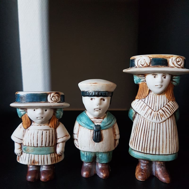 【値下げ】リサラーソンSekelskifte/Anna Lisa Larson リサ ラーソン Sekelskifte 3体セット/Anna アンナ Julia