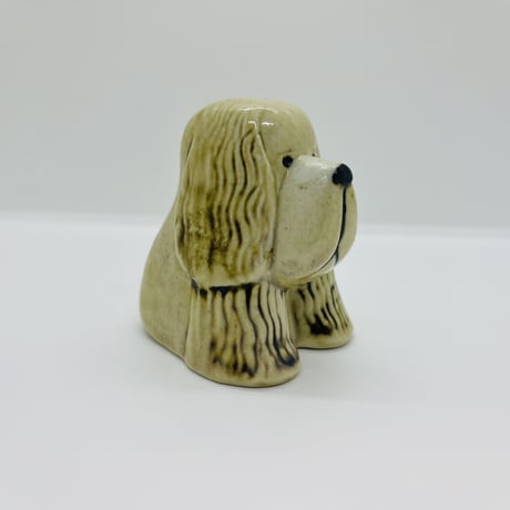 ★ご予約品★【Lisa Larson / リサラーソン】　Kennel　白スパニエル　《Gustavsberg》