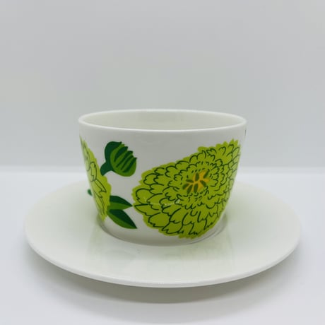 《Marimekko》Primavera　ライトグリーン　トリオ　C&S+プレート