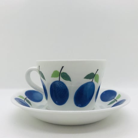 【Stig Lindberg 】Prunus 　コーヒーカップ＆ソーサー《Gustavsberg》①
