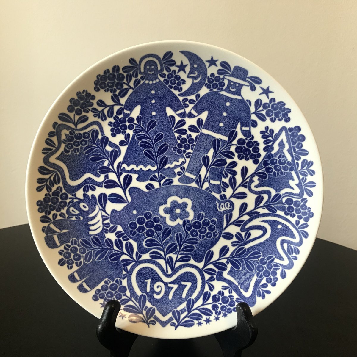 スウェーデン ヴィンテージ プレート 1977