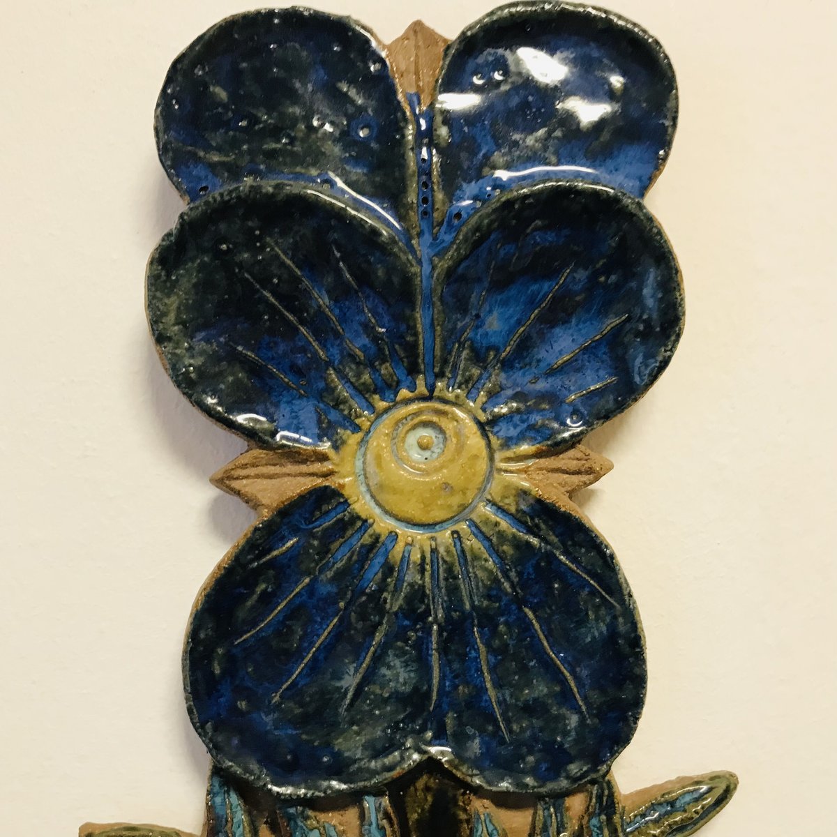 Gabi Citron-Tengborg】ブルーのお花の陶板① | sugallery