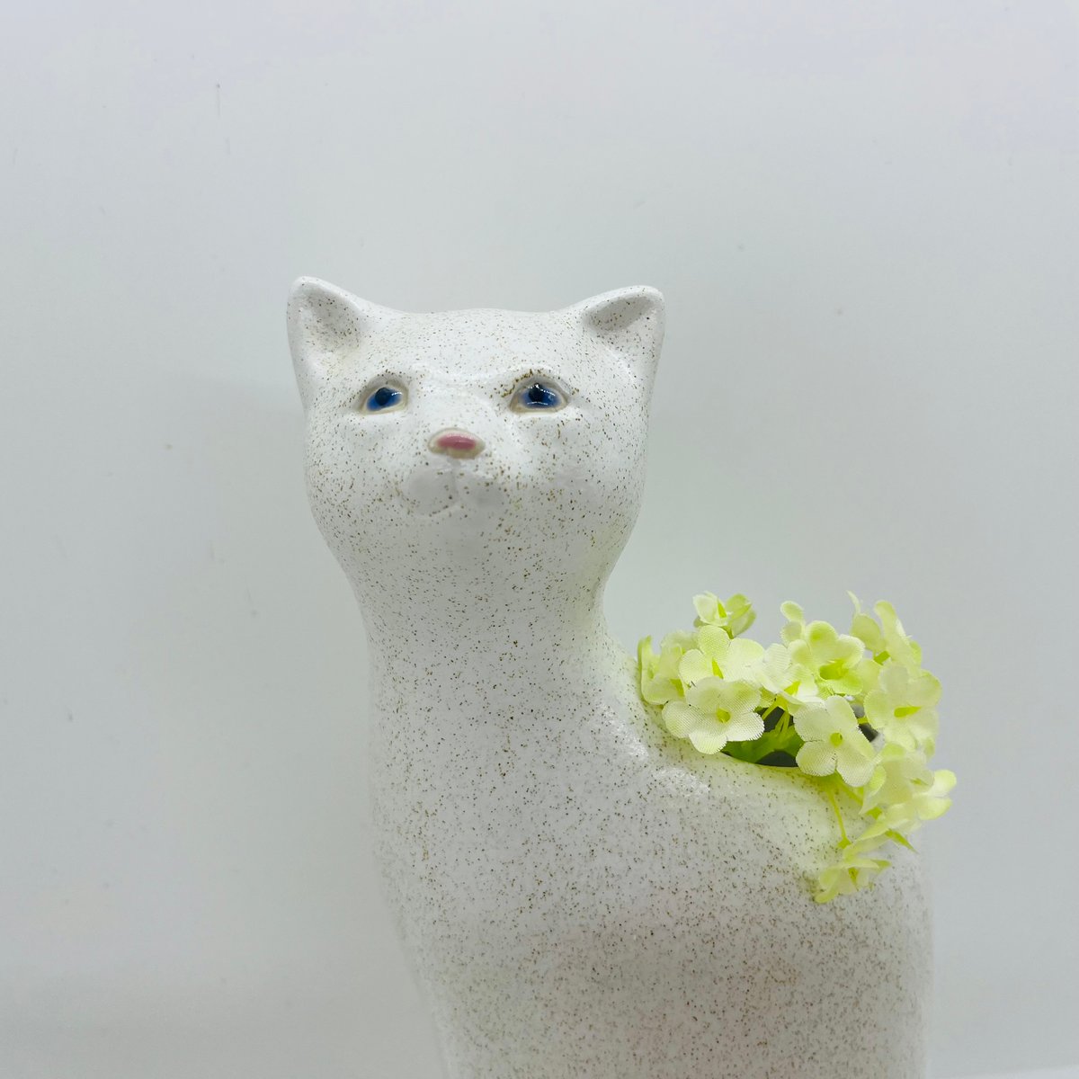 IDEE 秋山花 アート 琉球ガラス 白鳥 猫 フラワーベース IDEE 秋山花 アート 琉球ガラス 白鳥 猫 フラワーベース