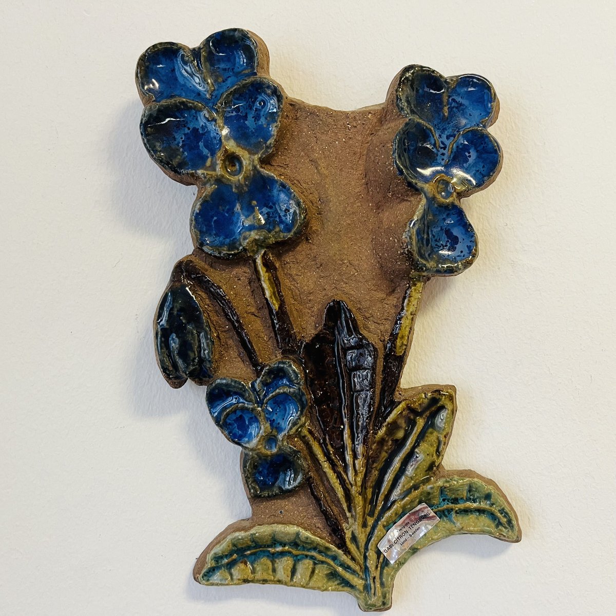 Gabi Citron-Tengborg】ブルーのお花の陶板 | sugallery