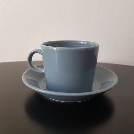 《ARABIA》Teema コーヒーカップ＆ソーサー　 グレー【廃盤色】ARABIA  FINLAND　ロゴ