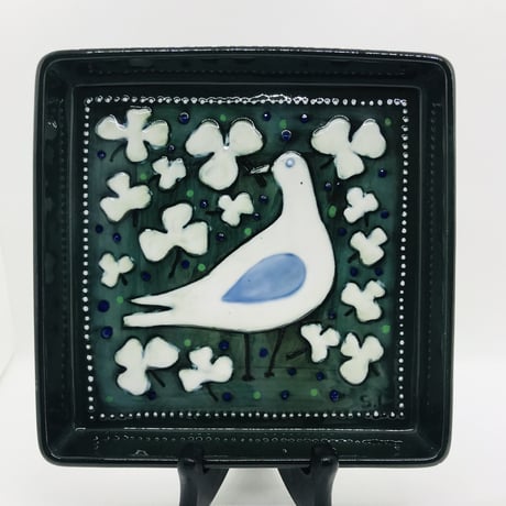 【Sylvia leuchovius 】鳥の絵皿陶板《Rörstrand》