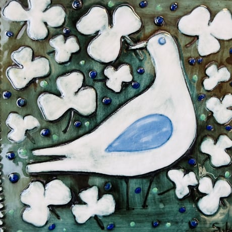 【Sylvia leuchovius 】鳥の絵皿陶板《Rörstrand》