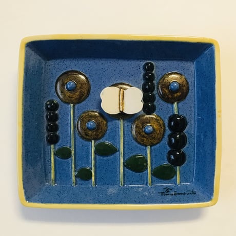 【Timo Sarvimäki】 蝶とお花　陶板《Designhuset》