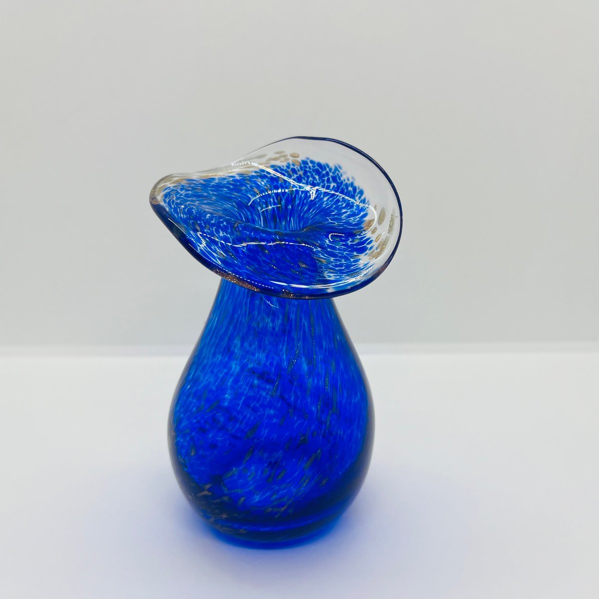 訳あり*オイバトイッカ*OT-38*フラワーベース*コバルトブルー フラワーベース ブルー×ゴールド | sugallery