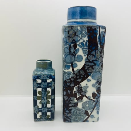 《Royal Copenhagen》  Baca フラワーベース　ブルー 【Nils Thorsson】-A