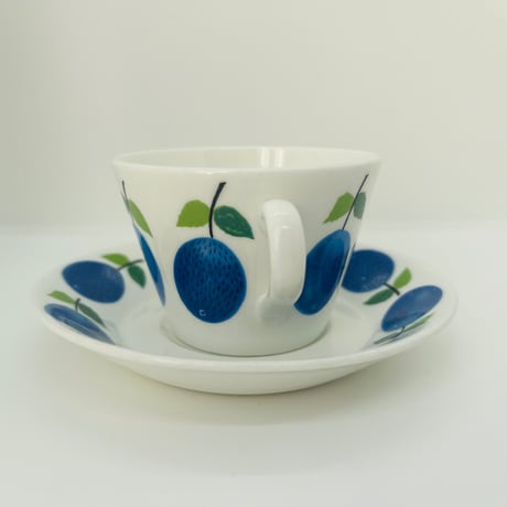 【Stig Lindberg 】Prunus 　コーヒーカップ＆ソーサー《Gustavsberg》
