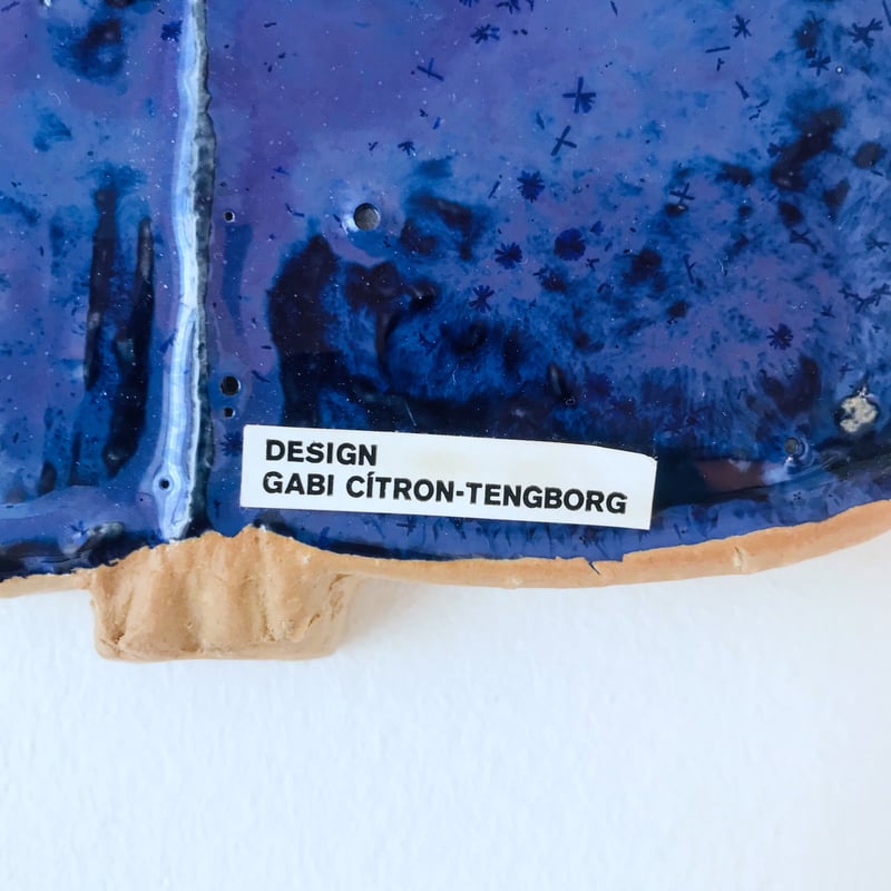 ガビ・シトロンジィガントフタりんごの木の陶板 1972年