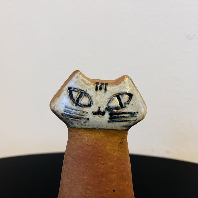 リサラーソン お座りした猫　工芸品　置物　Lilla Zoo 猫 ヴィンテージ Lisa Larson リサ・ラーソン LILLA ZOO Cat 小さな動物園 座って