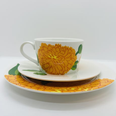 《Marimekko》Primavera　オレンジ　トリオ　C&S+プレート