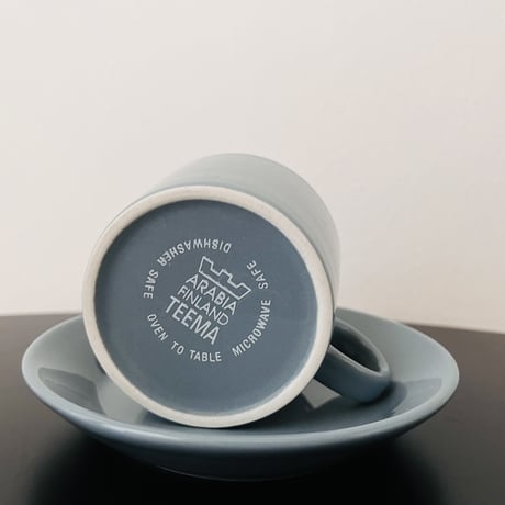 《ARABIA》Teema コーヒーカップ＆ソーサー　 グレー【廃盤色】②