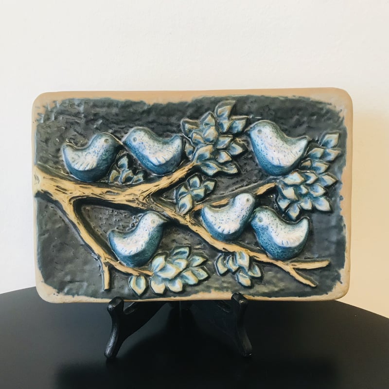 Norrmans Keramik Motala》小鳥の陶板 | sugallery
