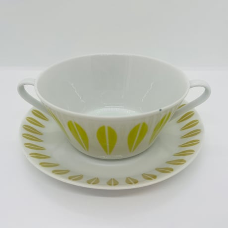 《Lyngby》 ロータス　スープカップセット　ライム×オリーブ　②
