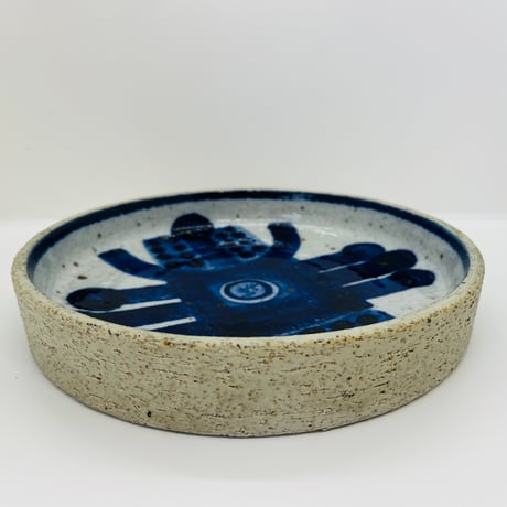 【Inger persson/インガーパーソン】 ブルー×ホワイト　飾り皿　アトリエ作品《Rörstrand》-A