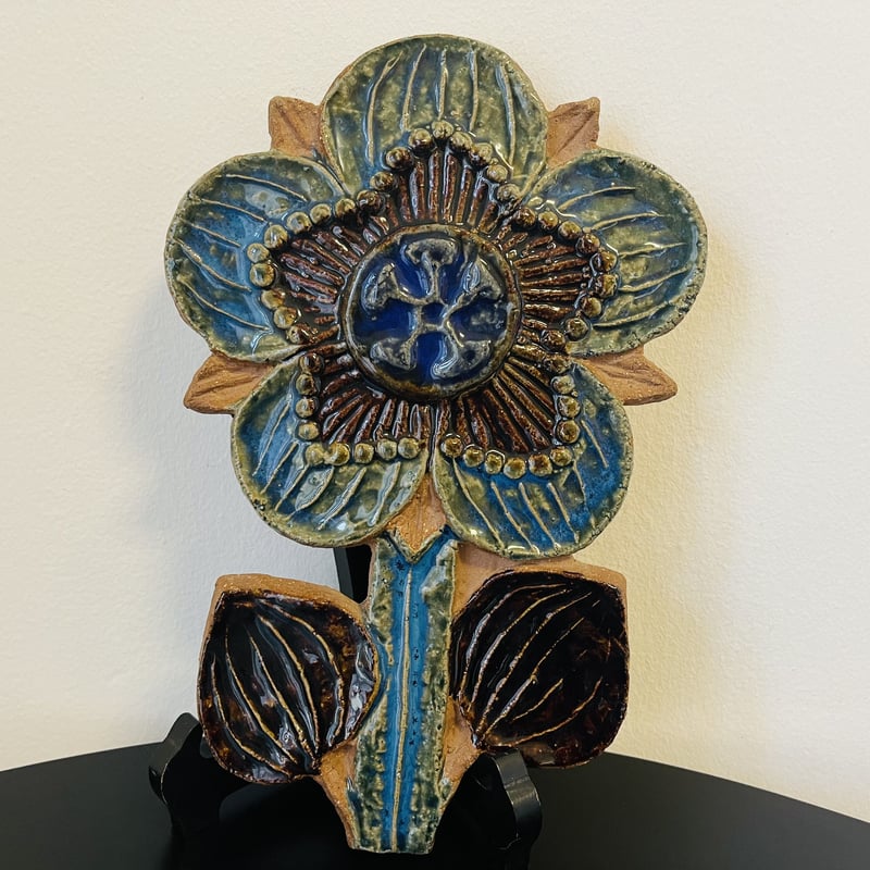 Gabi Citron-Tengborg】ブルーのお花の陶板 | sugallery