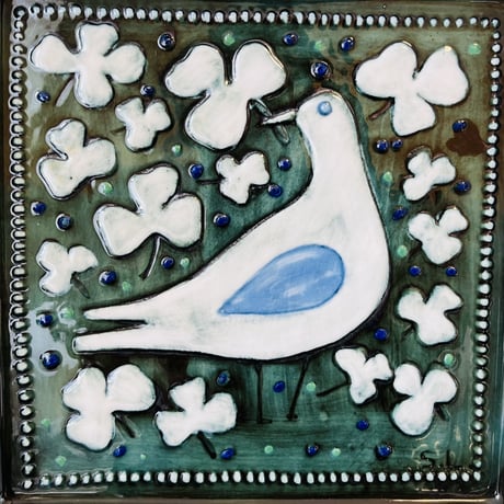 【Sylvia leuchovius 】鳥の絵皿陶板《Rörstrand》