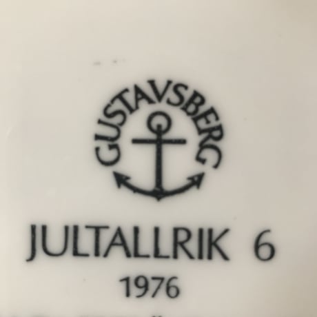 ☆ご予約品《Gustavsberg》クリスマスイヤープレート  1976年②
