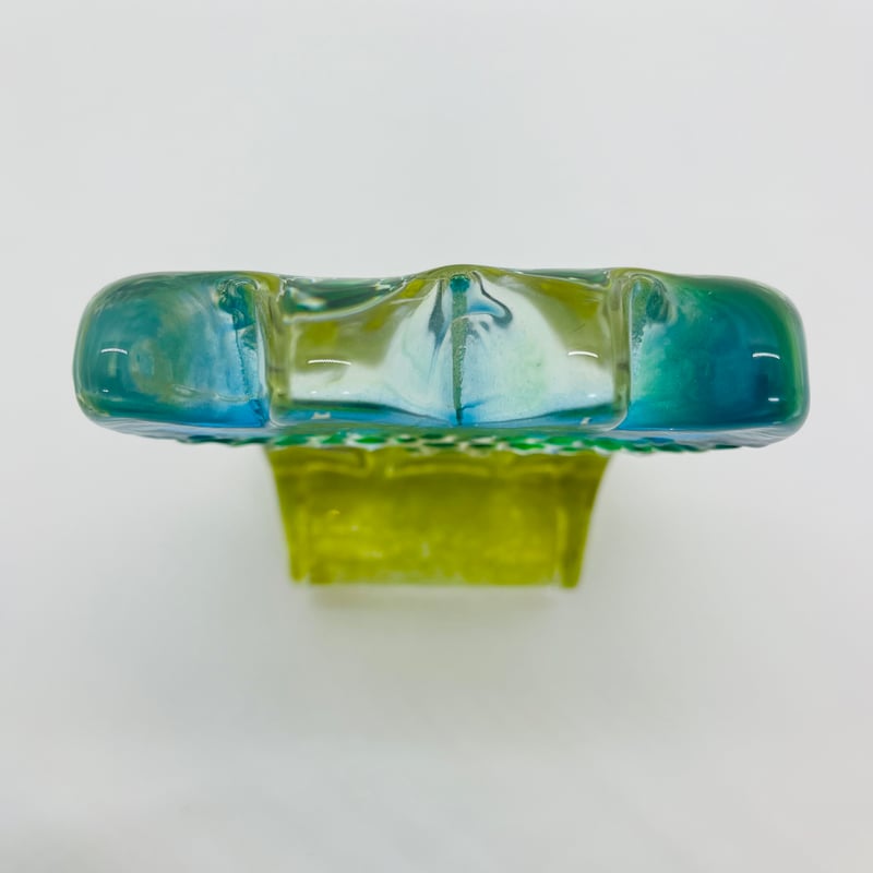 1990年代のスウェーデン製ヴィンテージガラスアートSEA Glasbruk ブルーのチューリップ 《Sea Glasbruk》 | sugallery