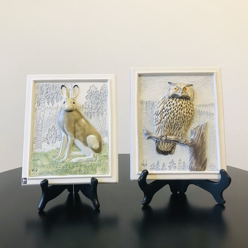 【希少】北欧　ヴィンテージ　WWF ミサゴ　ジイガントフタ ☆ご予約品☆《Jie Gantofta》WWF シリーズ 野ウサギ＋ミミズク
