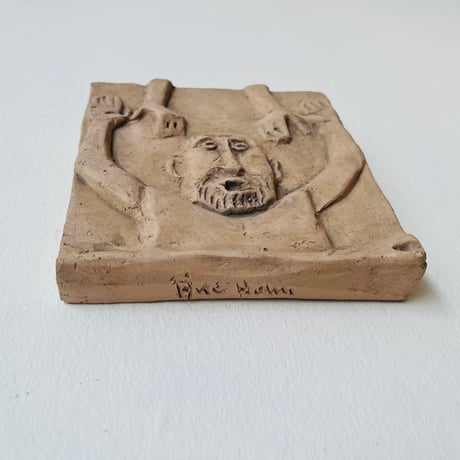 【Åke Holm】陶板　男