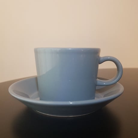 ☆ご予約品☆《ARABIA》Teema コーヒーカップ＆ソーサー　 グレー【廃盤色】ARABIA　TEEMA　ロゴ
