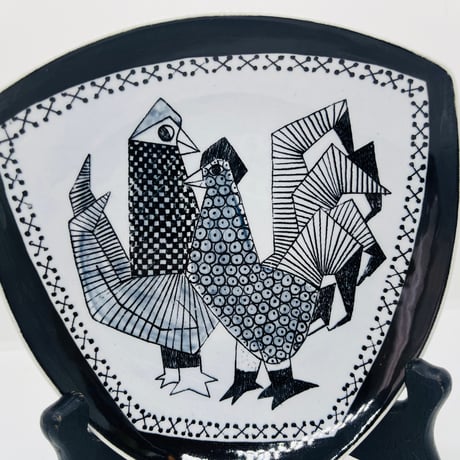【Sylvia leuchovius 】ニワトリの絵皿《Rörstrand》