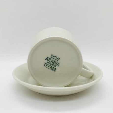 《ARABIA》Teema コーヒーカップ＆ソーサー　ホワイト　ARABIA　TEEMA