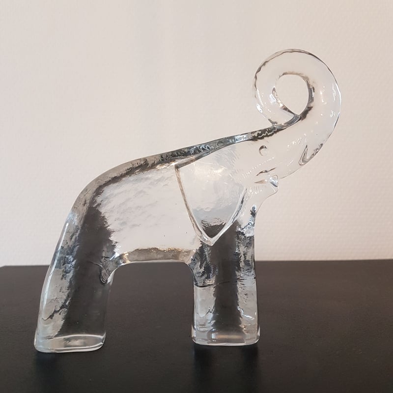 Bertil Vallien/ バーティル・ヴァーリン】ゾウ ガラスのオブジェ