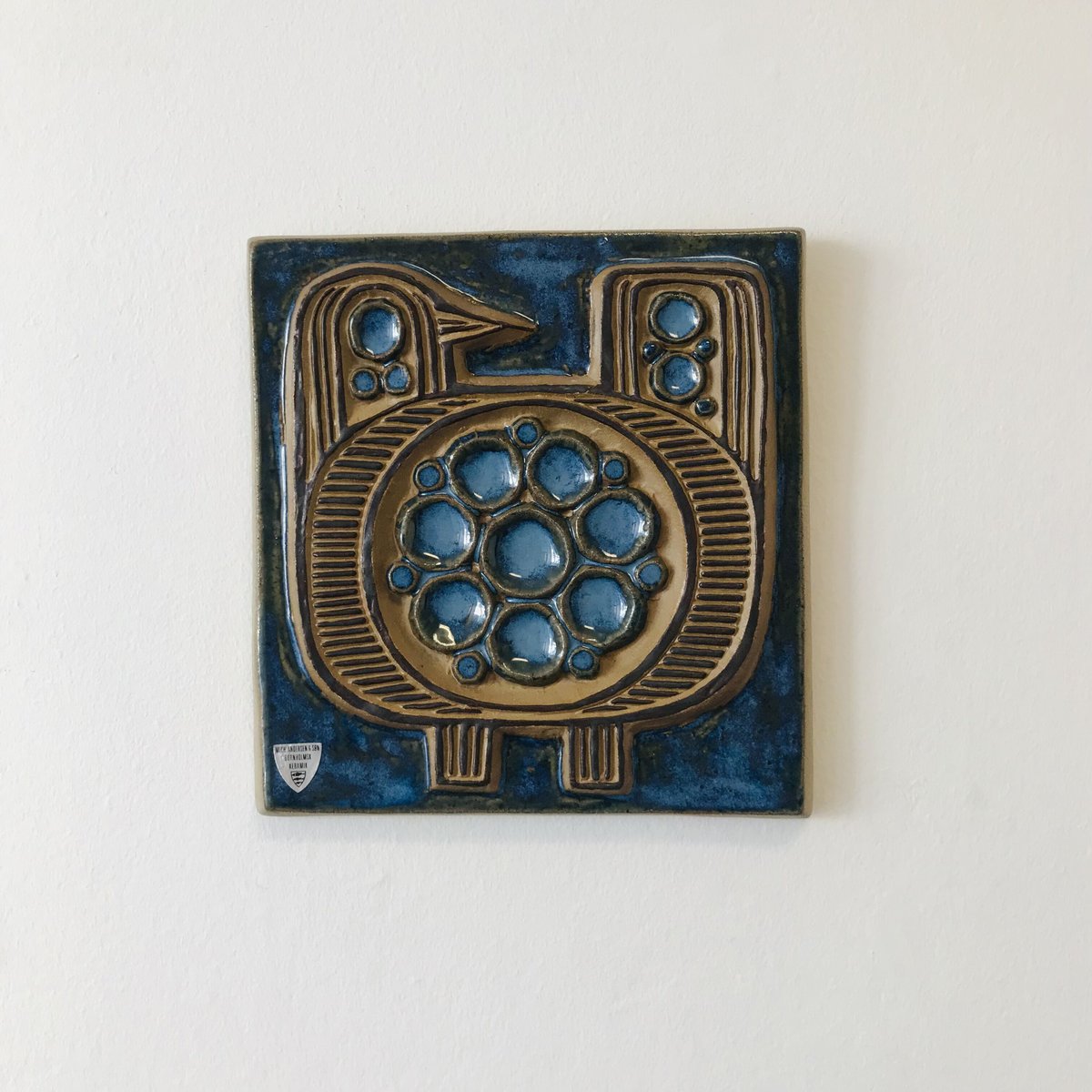 Michael Andersen & Son》青い鳥の陶板 | sugallery