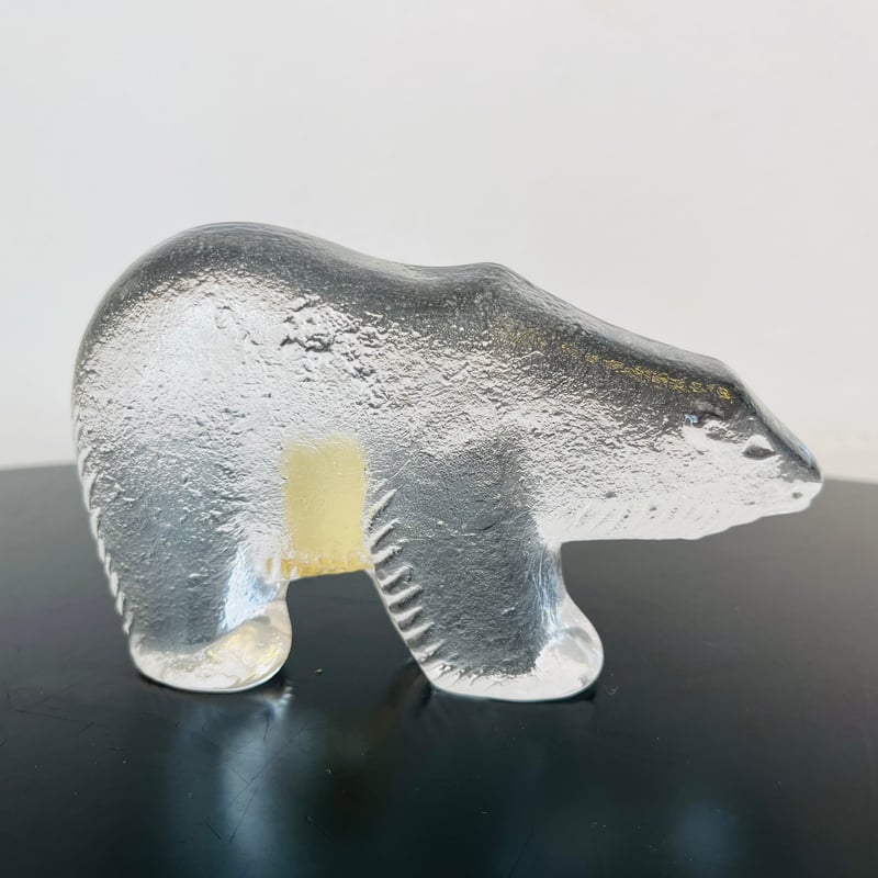 Lisa Larson/ リサラーソン】クマ ガラスのオブジェ 《Royal Krona》