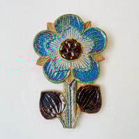 Gabi Citron-Tengborg】ブルーのお花の陶板 | sugallery