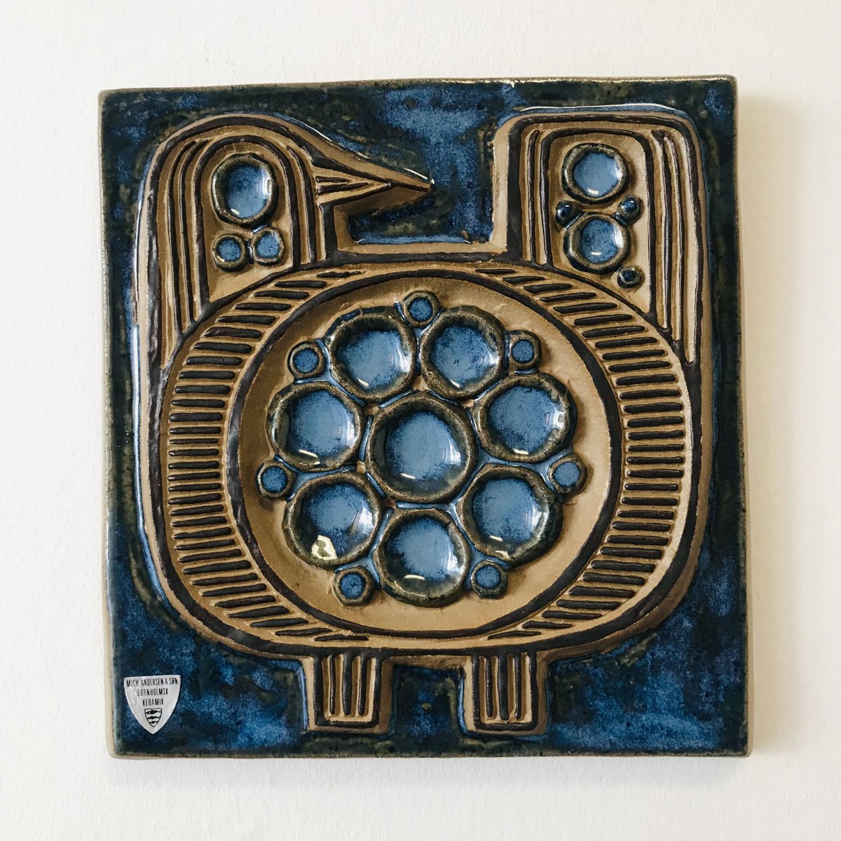 Michael Andersen & Son》青い鳥の陶板 | sugallery