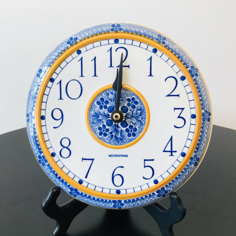 ブルー × イエロー 壁掛け時計《Rorstrand》 | sugallery