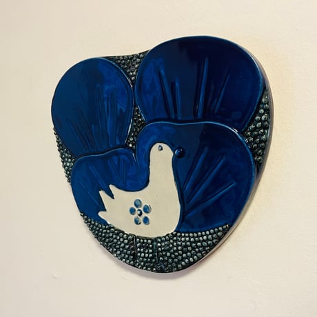 【Sylvia leuchovius 】鳥のハート型陶板《Rörstrand》