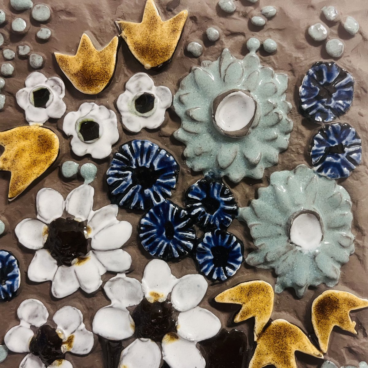 ☆ご予約品☆【Annika Kihlman/アニカ・キールマン】お花の陶板《Jie 