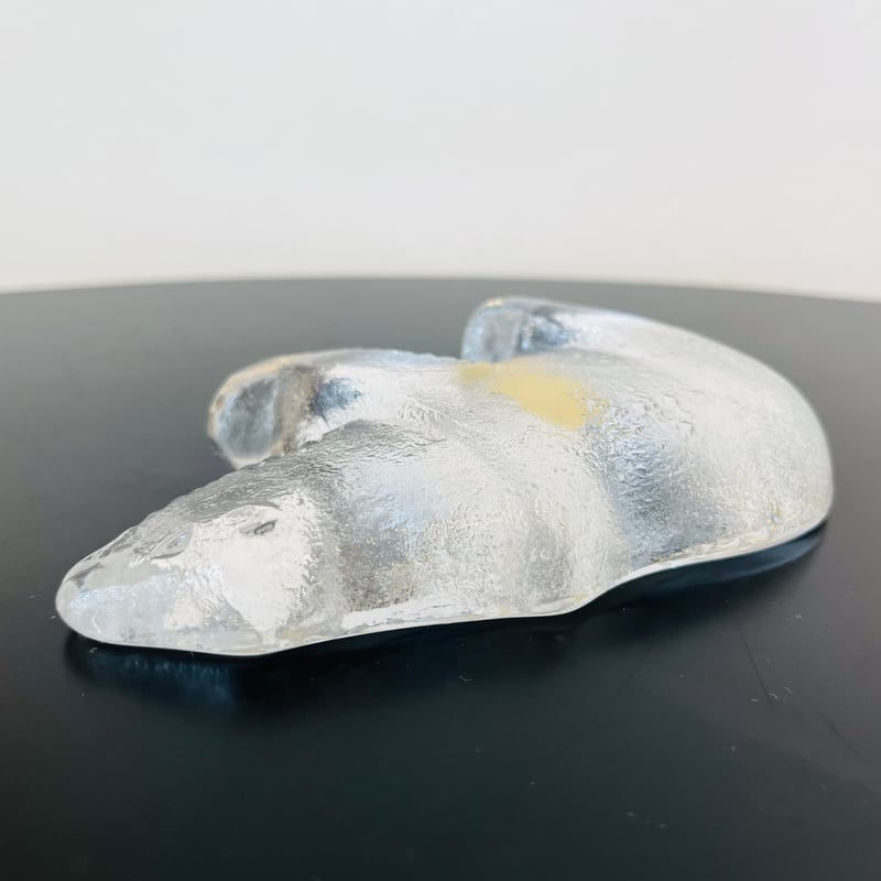 Lisa Larson/ リサラーソン】クマ ガラスのオブジェ 《Royal Krona》