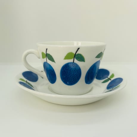 【Stig Lindberg 】Prunus 　コーヒーカップ＆ソーサー《Gustavsberg》
