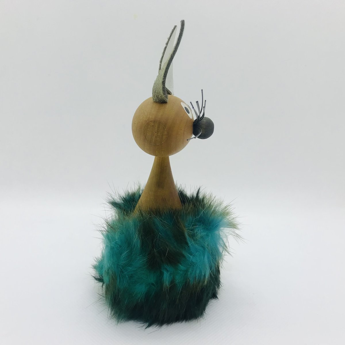 モフモフうさぎ　北欧ヴィンテージ 茶色のファー モフモフうさぎ 北欧ヴィンテージ 茶色のファー