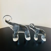 スウェーデン製 Kosta Boda ゾウの置き物　クリスタルガラスアンティーク 北欧ヴィンテージガラス KOSTA BODA Bertil Vallien クリスタルのゾウ
