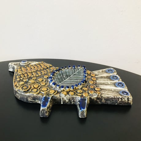 ☆ご予約品☆【Lisa Larson/リサラーソン】　 Fågel ／鳥の陶板  《Gustavsberg》