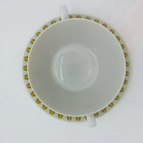 《Lyngby》 ロータス　スープカップセット　ライム×オリーブ　①
