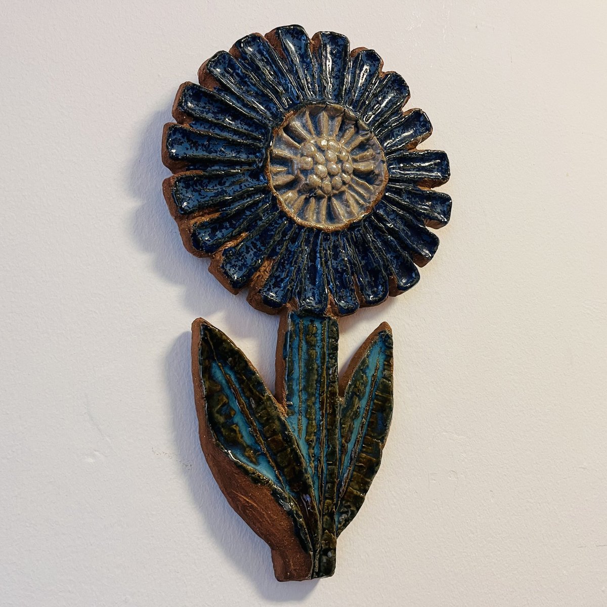 Gabi Citoron-Tengborg ブルーのお花の陶板 北欧 Gabi Citron-Tengborg