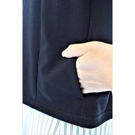 【千鳥格子】ルイ ジャケット（ノーカラー ショート丈 ストレッチ ジャケット）