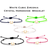 Horseshoe  Bracelet  White Cubic Zirconia Crystal