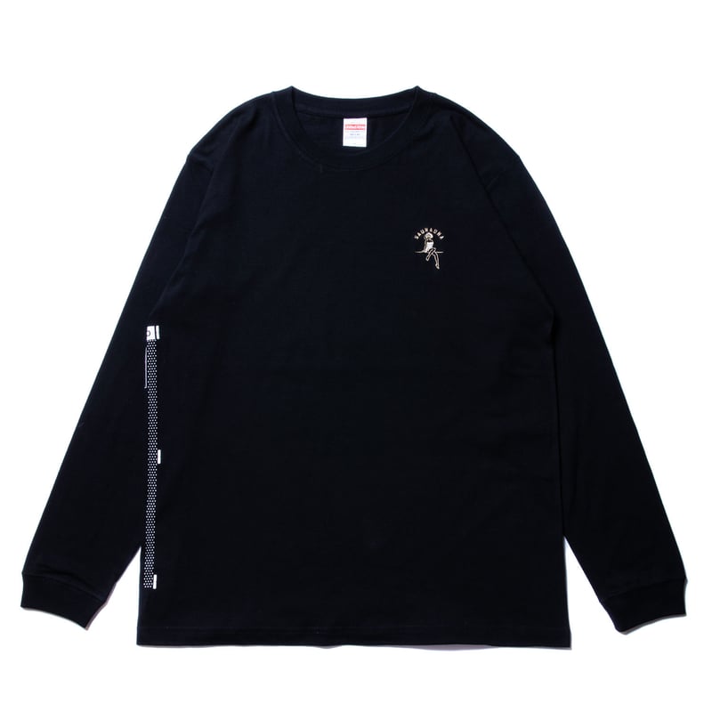 刺繍入り黒 L/S Tシャツ | SAUNAUNA