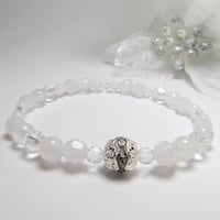 誕生石ブレス Pure White 4月